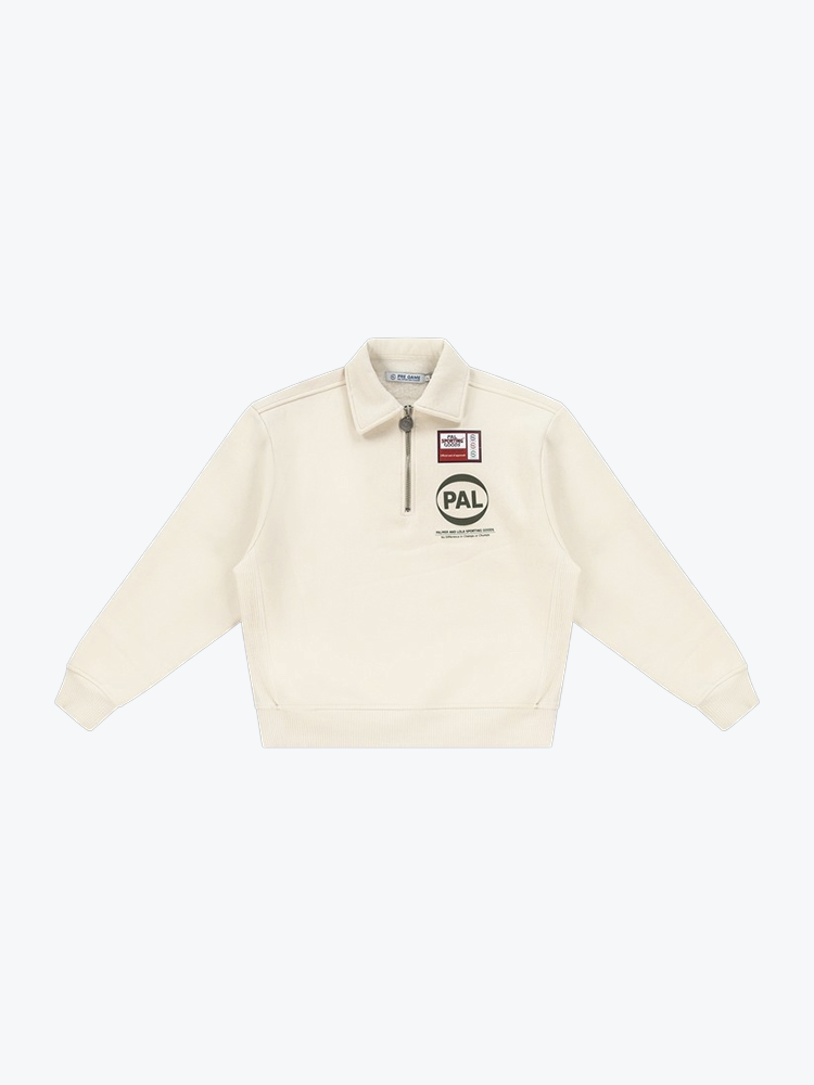 Pal Sporting Goods – Pal Sporting Goods - Company Half Zip AW25 Marshmallow Sage - Truien - Heren – Groen – Truien