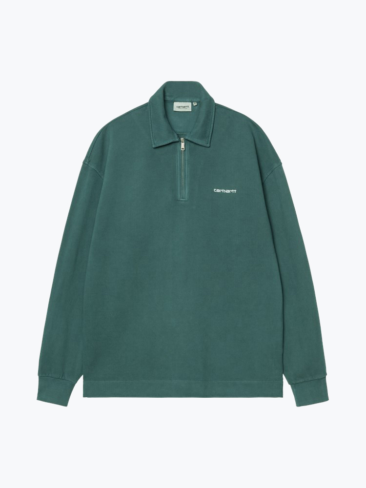 Carhartt WIP – Carhartt WIP - Piqué Script Sweat Groen - Truien - Heren – Groen – Truien