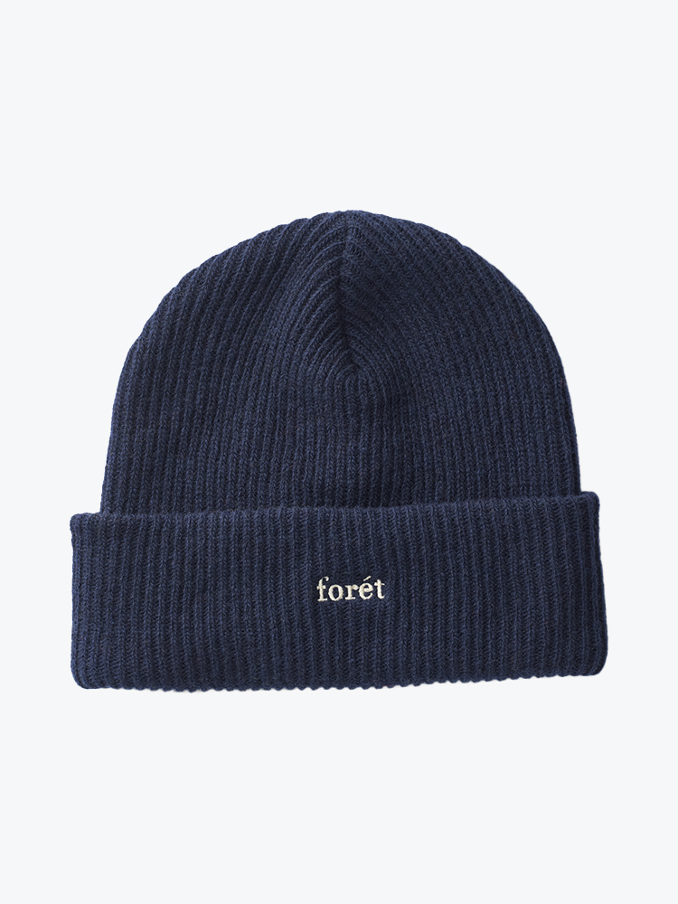 Foret – Foret - Relax Rib Beanie Navy - Accessoires > Mutsen - Unisex – Blauw – Mutsen
