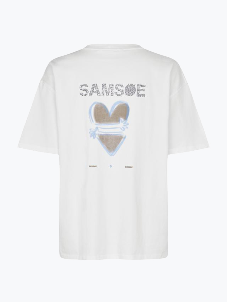 Samsoe Samsoe – Samsoe Samsoe - Saeira T-Shirt Original 11725 White Hug - Truien - Dames – Wit – Unknown