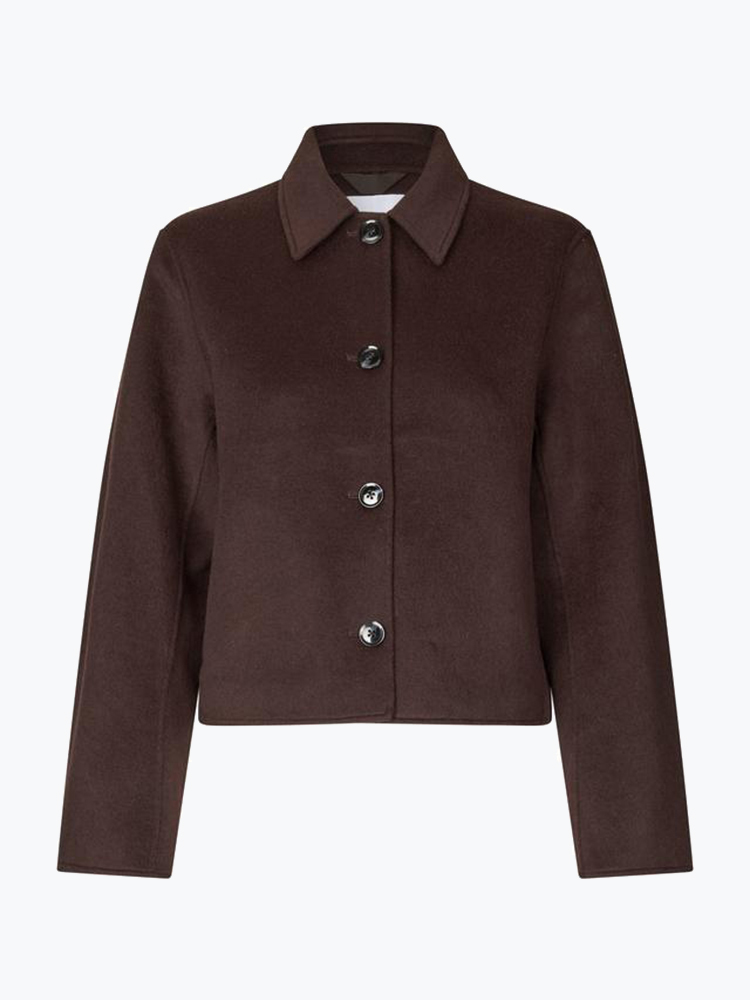 Samsoe Samsoe – Samsoe Samsoe - Saholly Jacket 15772 Black Coffee - Jassen - Dames – Zwart – Jassen