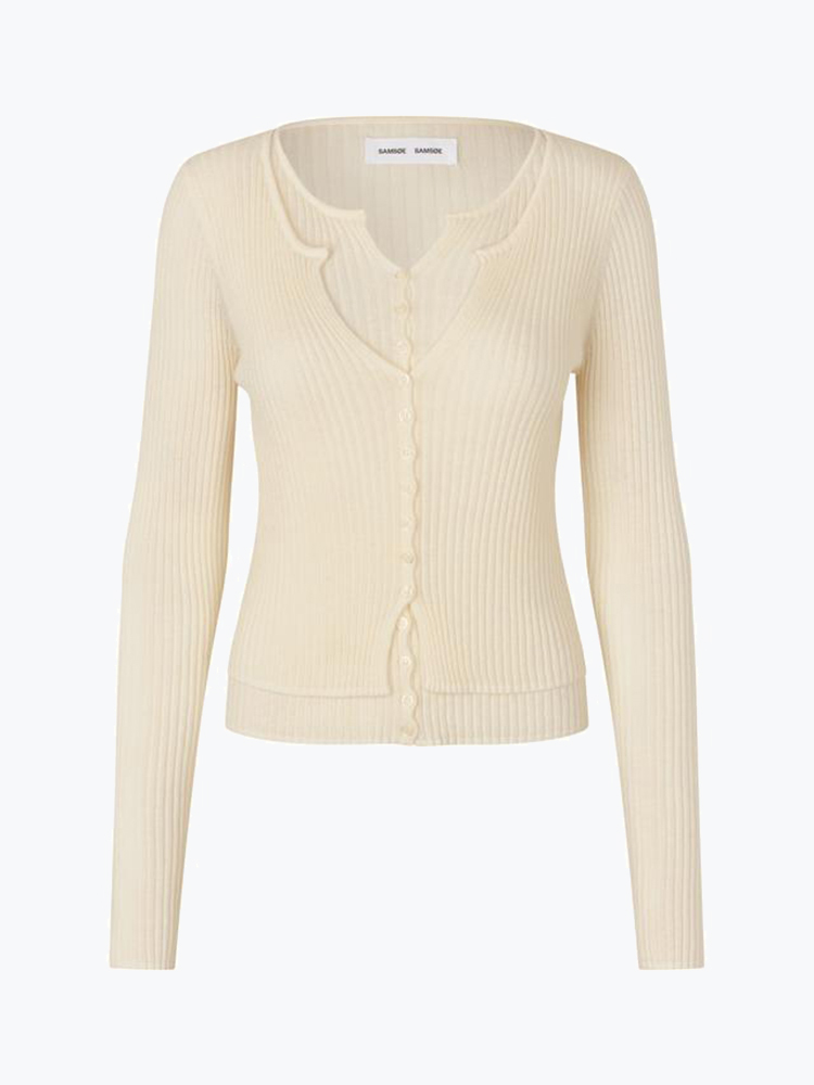 Samsoe Samsoe – Samsoe Samsoe - Sajose Cardigan 15735 Clear Cream - Vesten - Dames – Beige – Vesten