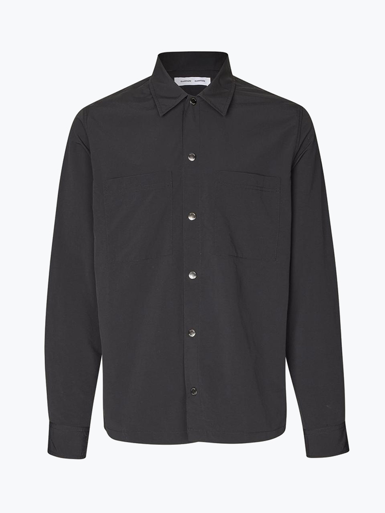 Samsoe Samsoe – Samsoe Samsoe - Sataka Jo Overshirt 15717 Black - Overhemden - Heren – Zwart – Overhemden