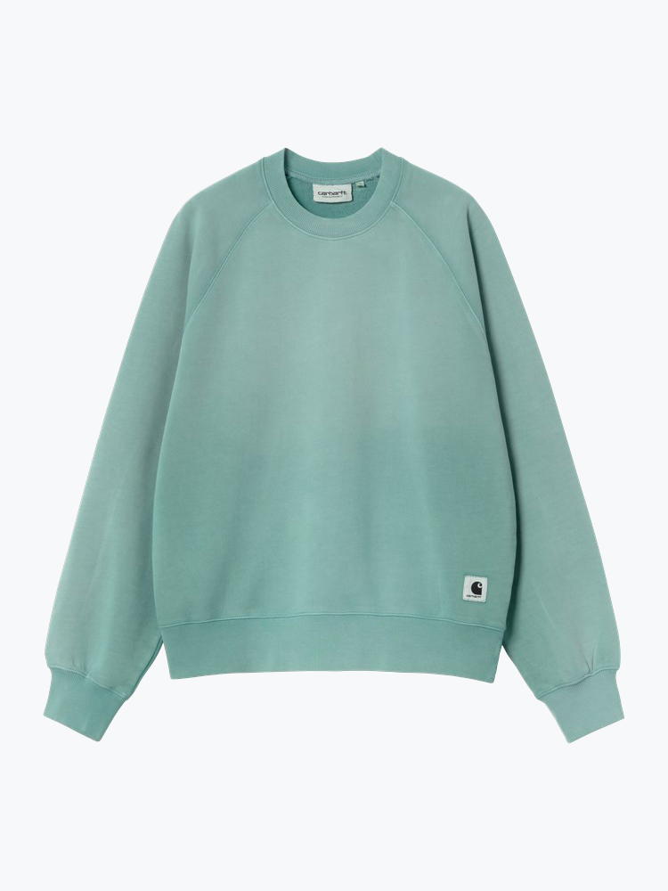 Carhartt WIP – Carhartt WIP - W’ Hudson Sweat Groen - Truien - Dames – Groen – Truien