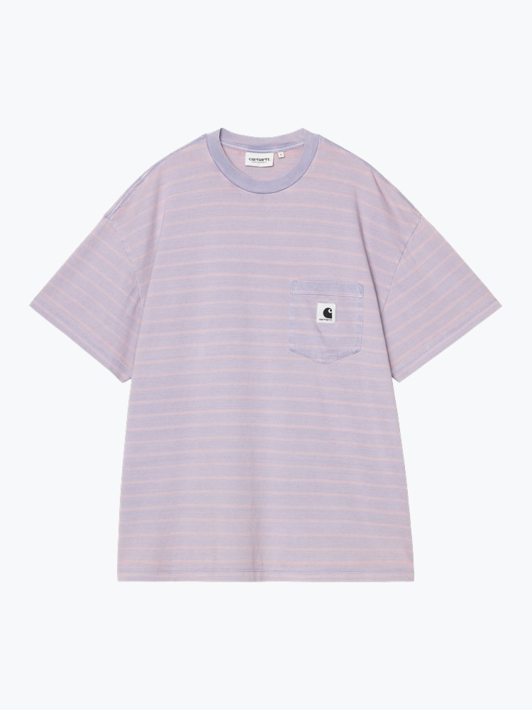 Carhartt WIP – Carhartt WIP - W’ S/S Brodina T-Shirt Paars - T-Shirts - Dames – Paars – T-shirts