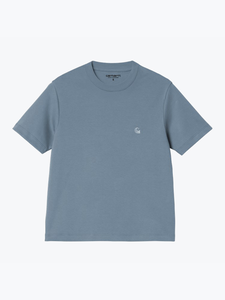 Carhartt WIP – Carhartt WIP - W' S/S Luca T-Shirt Blauw - T-Shirts - Dames – Blauw – T-Shirts