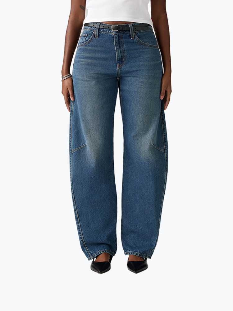 Levi's – Levi's - Baggy Dad Barrel Most Wanted Dark Indigo - Jeans - Dames – Blauw – Jeans