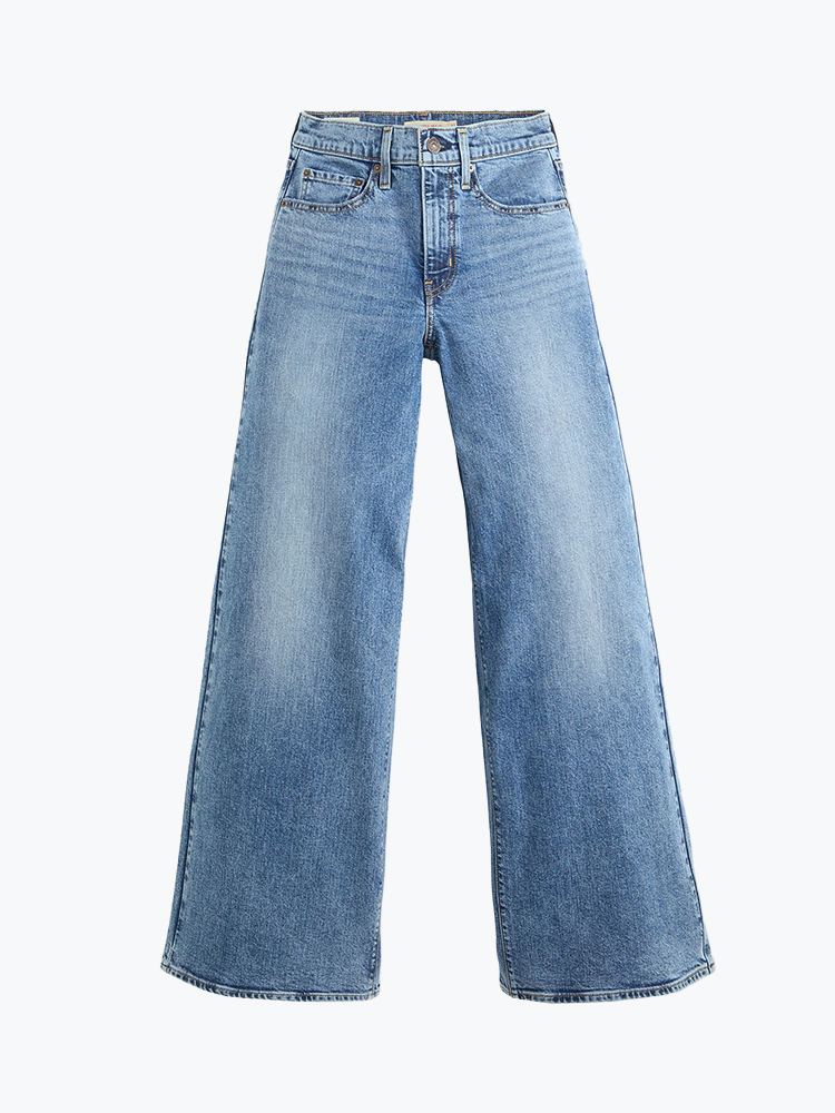 Levi's – Levi's - 728 Hr Wide Leg Sweet Success Med Indigo - Jeans - Dames – Blauw – Jeans