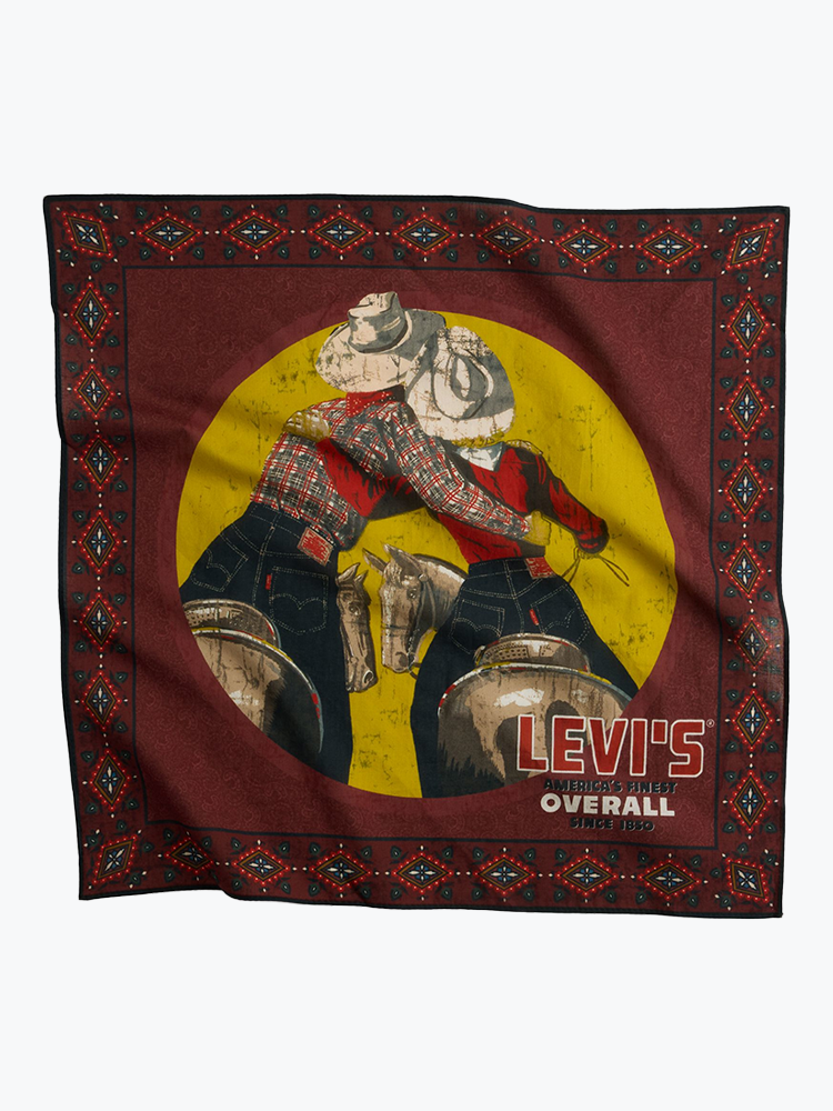 Levi's – Levi's - Sweethearts Bandana Sweethearts Bandana Red - Sjaals - Heren – Rood – Sjaals