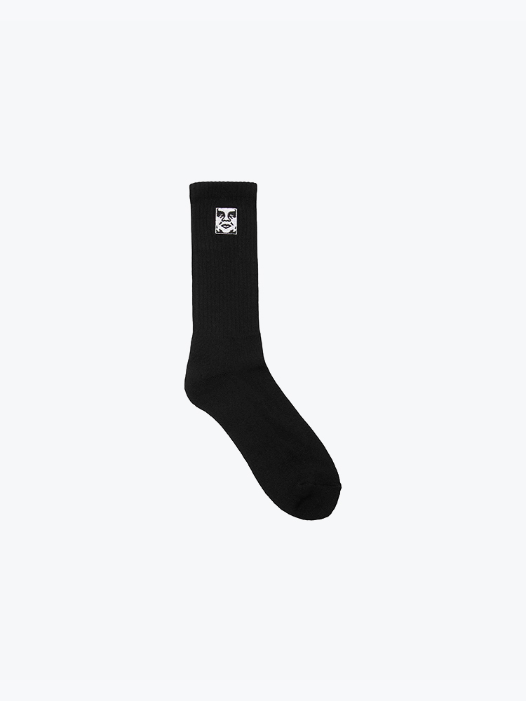 Obey – Obey - Icon face socks Black - Sokken - Unisex – Zwart – Sokken