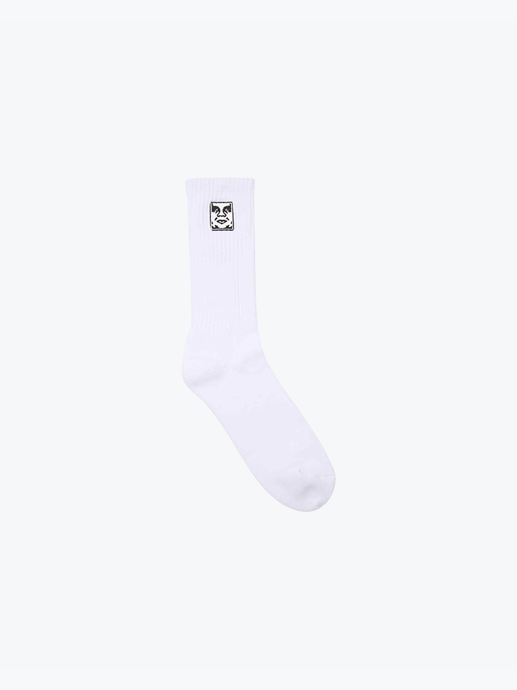 Obey – Obey - Icon face socks White - Sokken - Unisex – Wit – Sokken