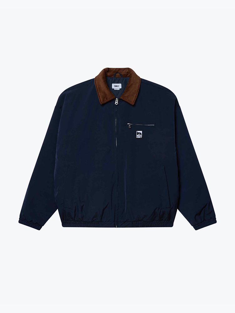 Obey – Obey - Obey elysian jacket Dark navy - Jassen - Heren – Blauw – Jassen