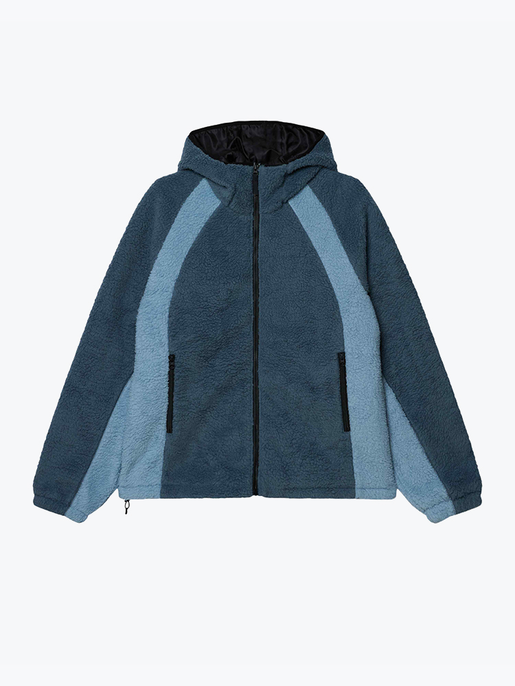 Obey – Obey - Obey alta fleece jacket Blue multi - Jassen - Heren – Blauw – Jassen