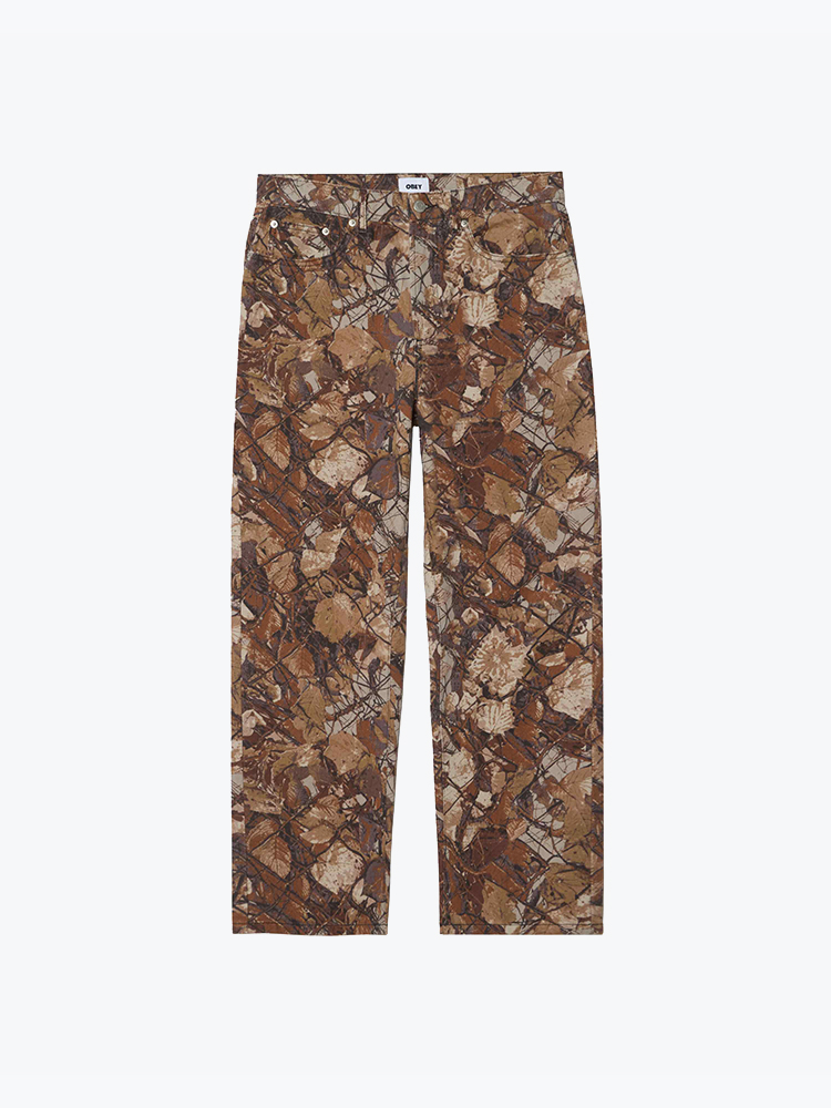 Obey – Obey - Classic baggy denim Fence camo multi - Broeken - Heren – Camo – Broeken