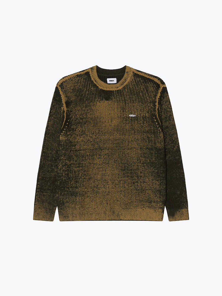 Obey – Obey - Obey spray effect sweater Kambaba - Truien - Heren – Grijs – Truien