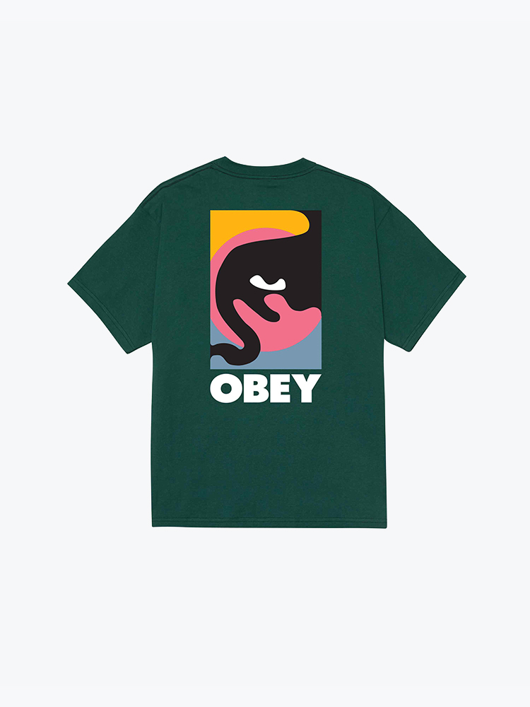Obey – Obey - Obey quarter icon Rainforest - T-Shirts - Heren – Groen – T-Shirts