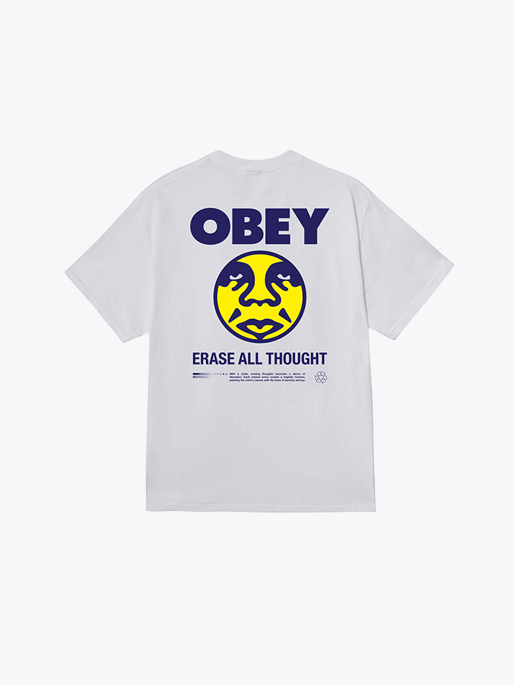 Obey – Obey - Obey erase all thought White - T-Shirts - Heren – Wit – T-Shirts