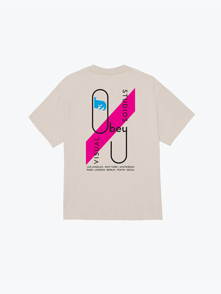 Obey – Obey - Obey visual studios Silver grey - T-Shirts - Heren – Grijs – T-Shirts
