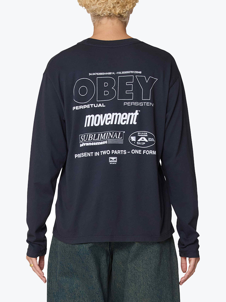 Obey – Obey - Obey perpetual movement Black - T-Shirts - Dames – Zwart – T-Shirts