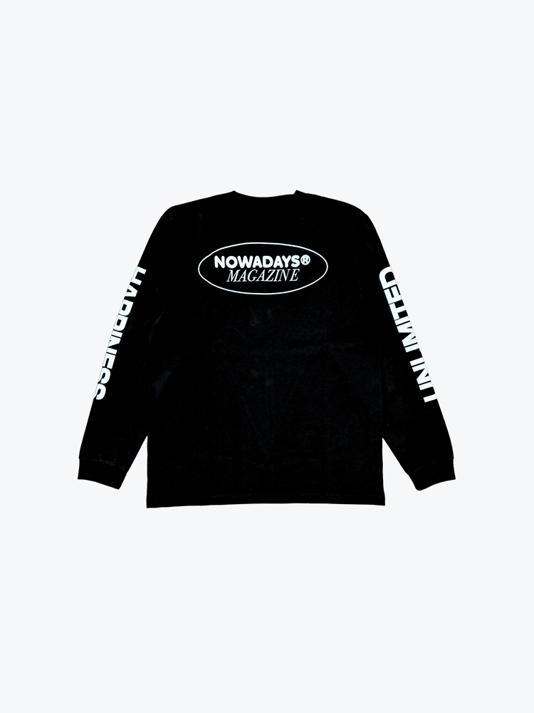 Nowadays Magazine – Nowadays Magazine - Nowadays Mag Logo LS Tee Black - T-Shirts - Heren – Zwart – T-Shirts