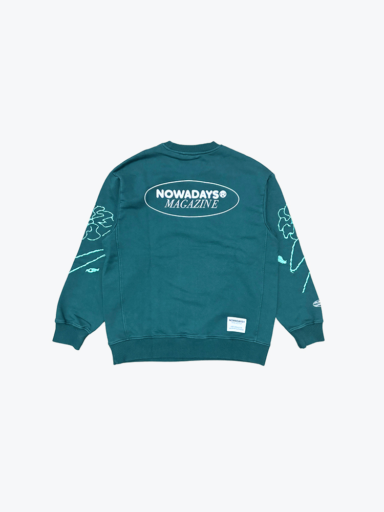 Nowadays Magazine – Nowadays Magazine - Nowadays Mag Logo Crew Green - Truien - Heren – Groen – Truien