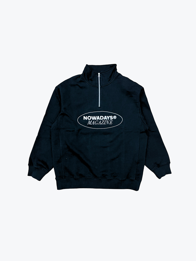 Nowadays Magazine – Nowadays Magazine - Nowadays Mag Logo Halfzip Black - Truien - Heren – Zwart – Truien