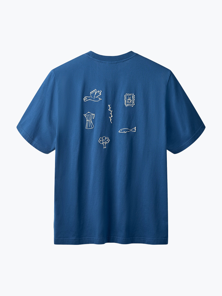 Foret – Foret - Fin T-Shirt Blue - T-Shirts - Heren – Blauw – T-Shirts