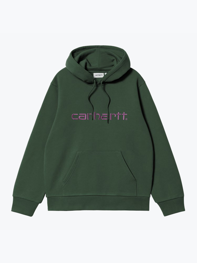 Carhartt WIP – Carhartt WIP - Hooded Carhartt Sweat Groen - Truien - Heren – Groen – Truien