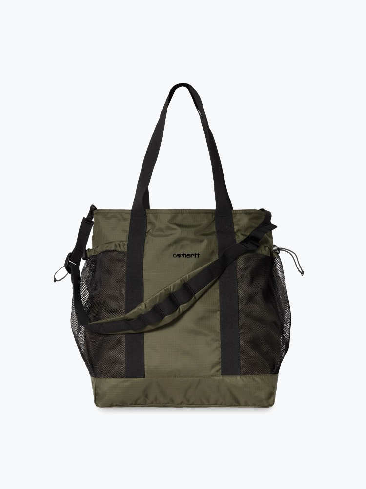 Carhartt WIP – Carhartt WIP - Irwin Tote Bag Turtle / Black / Black - Accessoires - Unisex – Groen – Tassen
