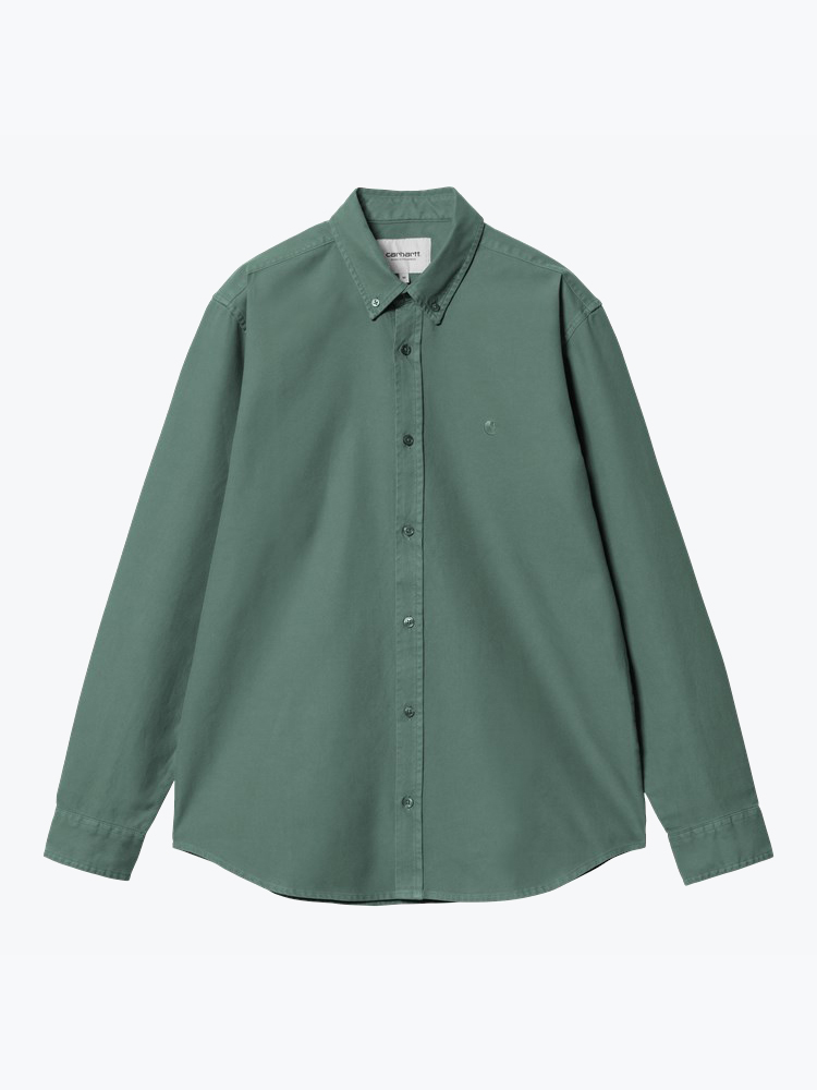 Carhartt WIP – Carhartt WIP - L/S Bolton Shirt Wit - Overhemden - Heren – Wit – Overhemden