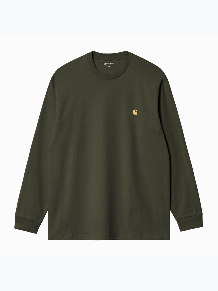 Carhartt WIP – Carhartt WIP - L/S Chase T-Shirt Groen - T-shirts - Heren – Groen – T-Shirts