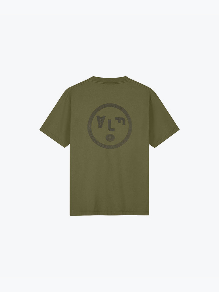 OLAF – Olaf - Lined Face Tee Olive Night - T-Shirts - Heren – Groen – T-Shirts
