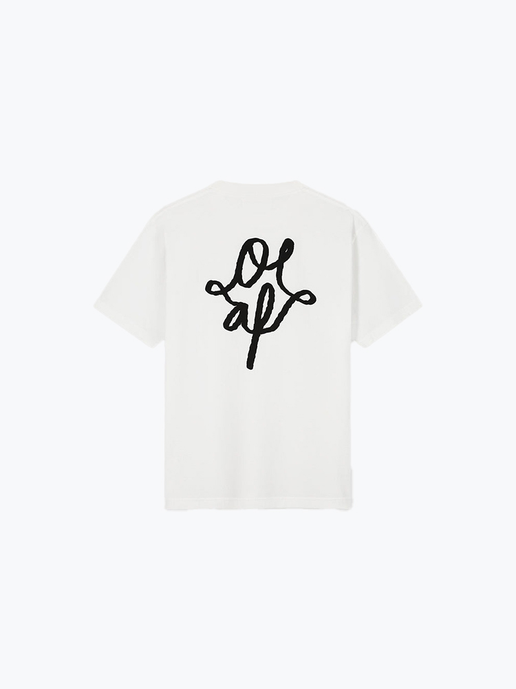 OLAF – Olaf - Monogram Graphic Tee Optical White - T-Shirts - Heren – Wit – T-Shirts