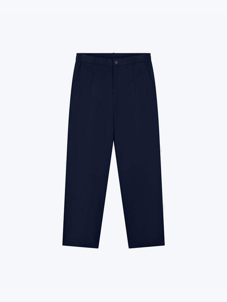 OLAF – Olaf - Regular Pleated Chino’S Navy - Broeken - Heren – Blauw – Broeken