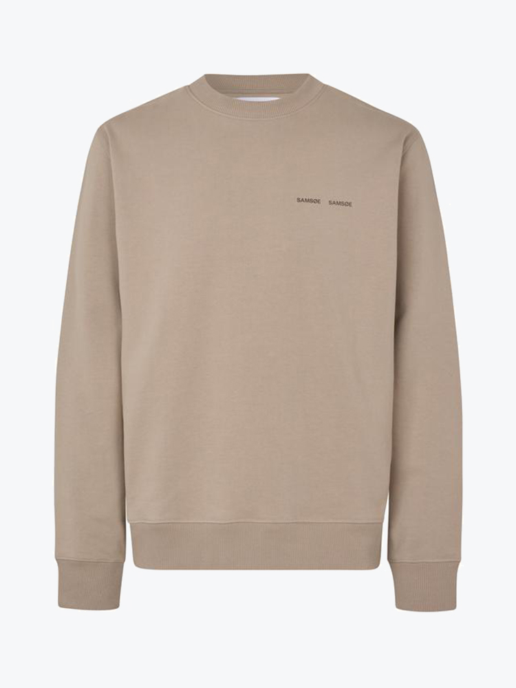 Samsoe Samsoe – Samsoe Samsoe - Norsbro Crew Neck 11720 Elephant Skin - Truien - Heren – Grijs – Truien