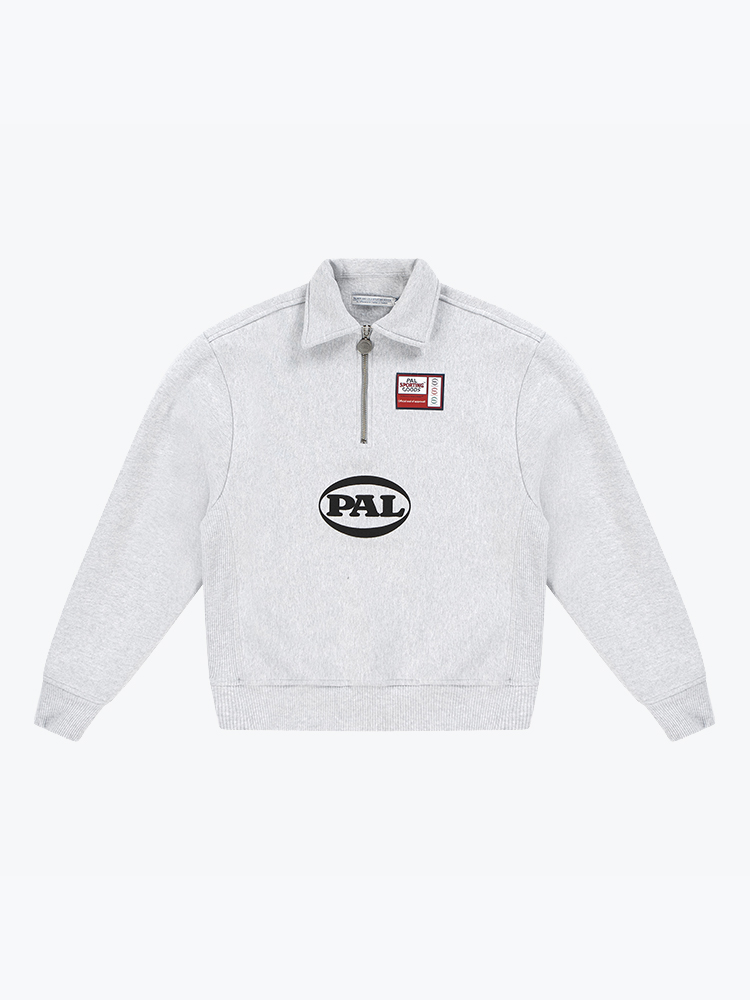 Pal Sporting Goods – Pal Sporting Goods - Alpino Half Zip Light Gray Marl - Truien - Heren – Grijs – Truien