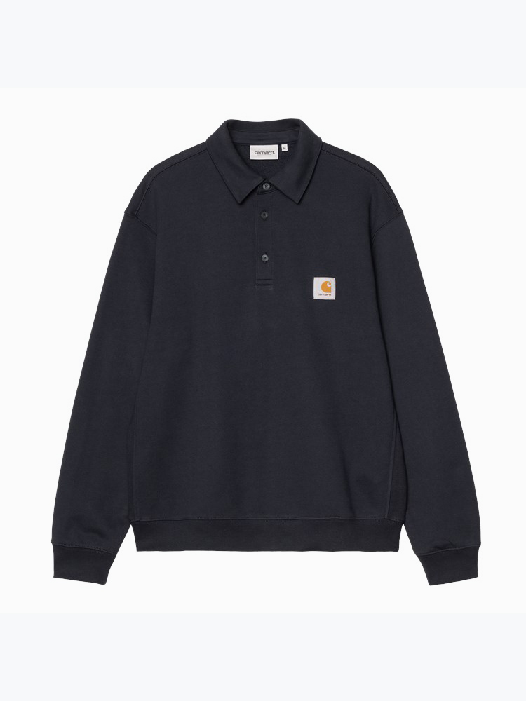 Carhartt WIP – Carhartt WIP - Polo Sweat Blauw - Truien - Heren – Blauw – Truien