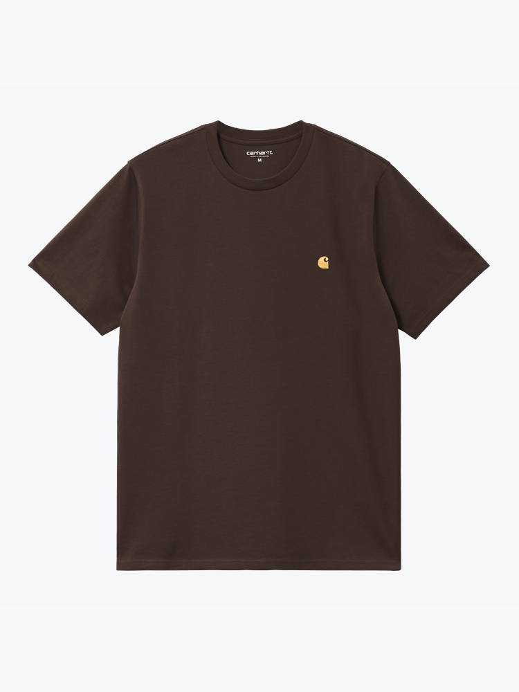 Carhartt WIP – Carhartt WIP - S/S Chase T-Shirt Bruin - T-Shirts - Heren – Bruin – T-Shirts