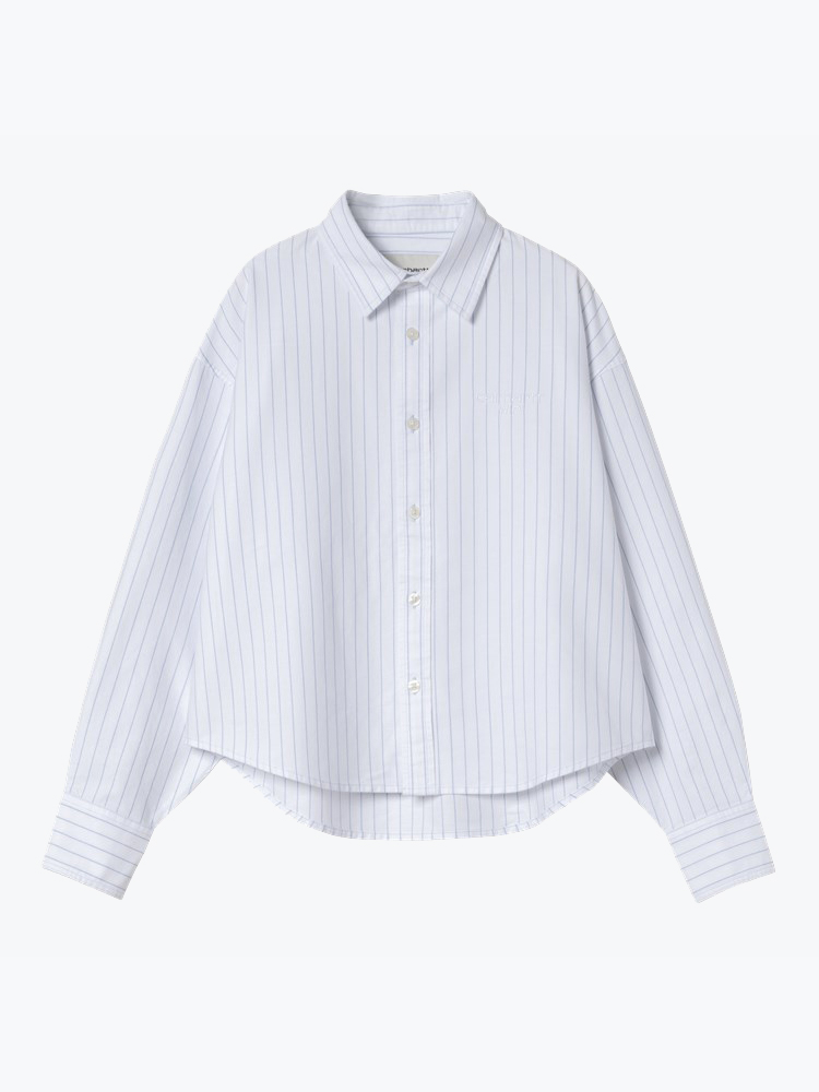 Carhartt WIP – Carhartt WIP - W' L/S Cassel Shirt Wit - Blouses - Dames – Wit – Blouses