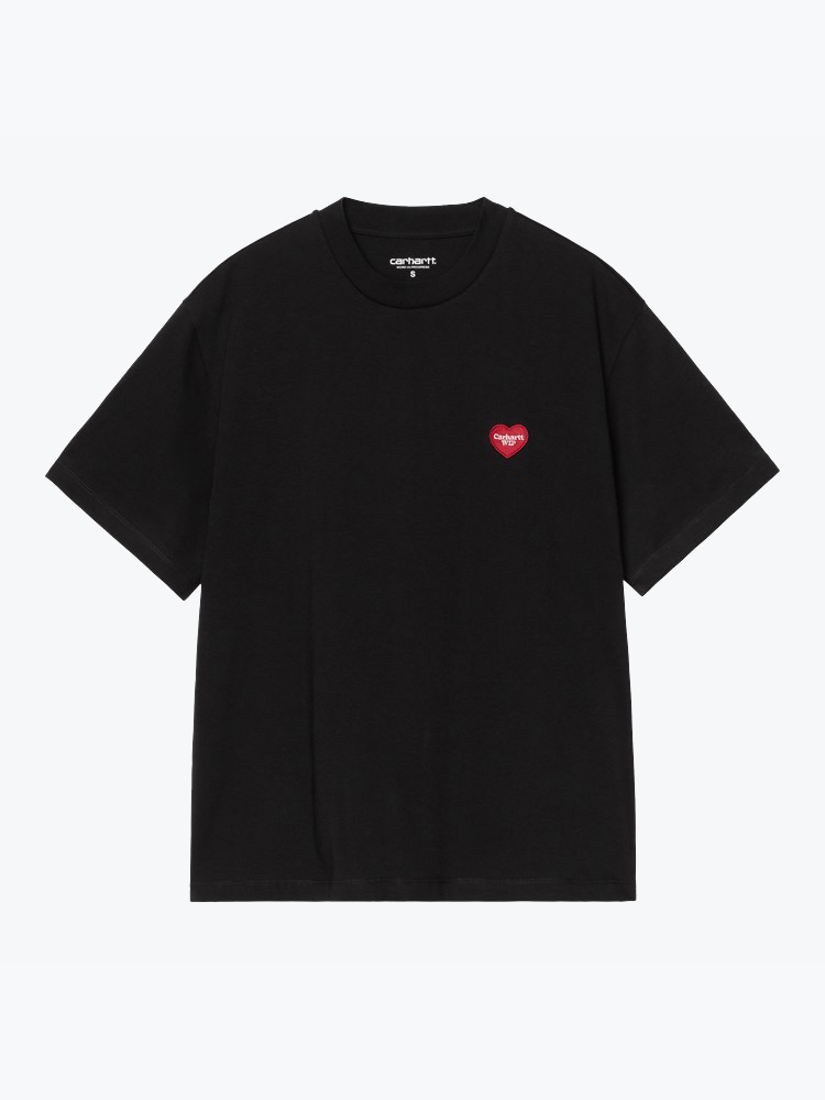 Carhartt WIP – Carhartt WIP - W' S/S Heart Patch T-Shirt Zwart - T-Shirts - Dames – Zwart – T-Shirts