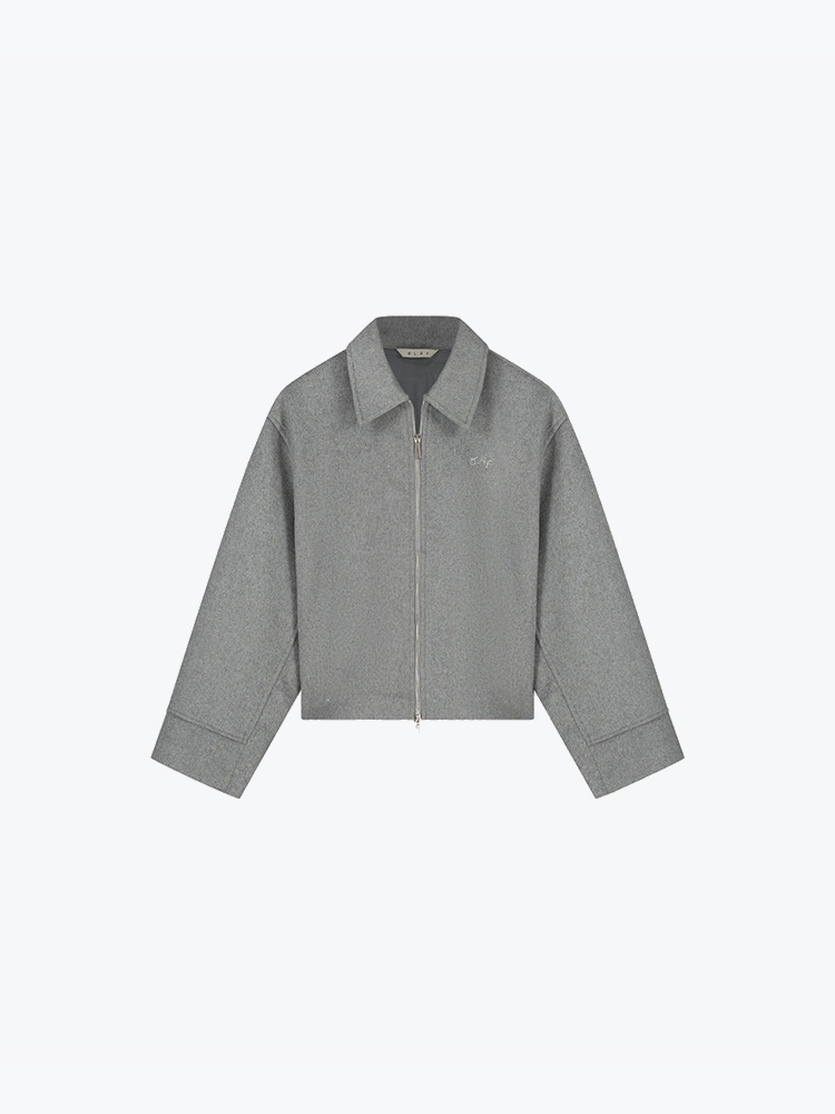 OLAF – Olaf - Cropped Jacket Htr Grey - Winterjassen - Dames – Grijs – Winterjassen