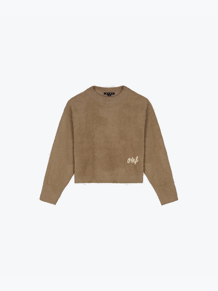OLAF – Olaf - Fluffy Script Logo Knit Starfish - Truien - Dames – Mutli – Truien