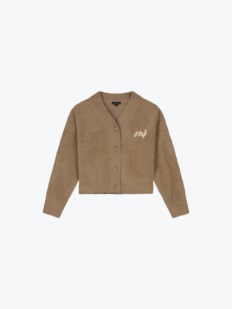OLAF – Olaf - Fluffy Script Logo Cardigan Starfish - Vesten - Dames – Mutli – Vesten