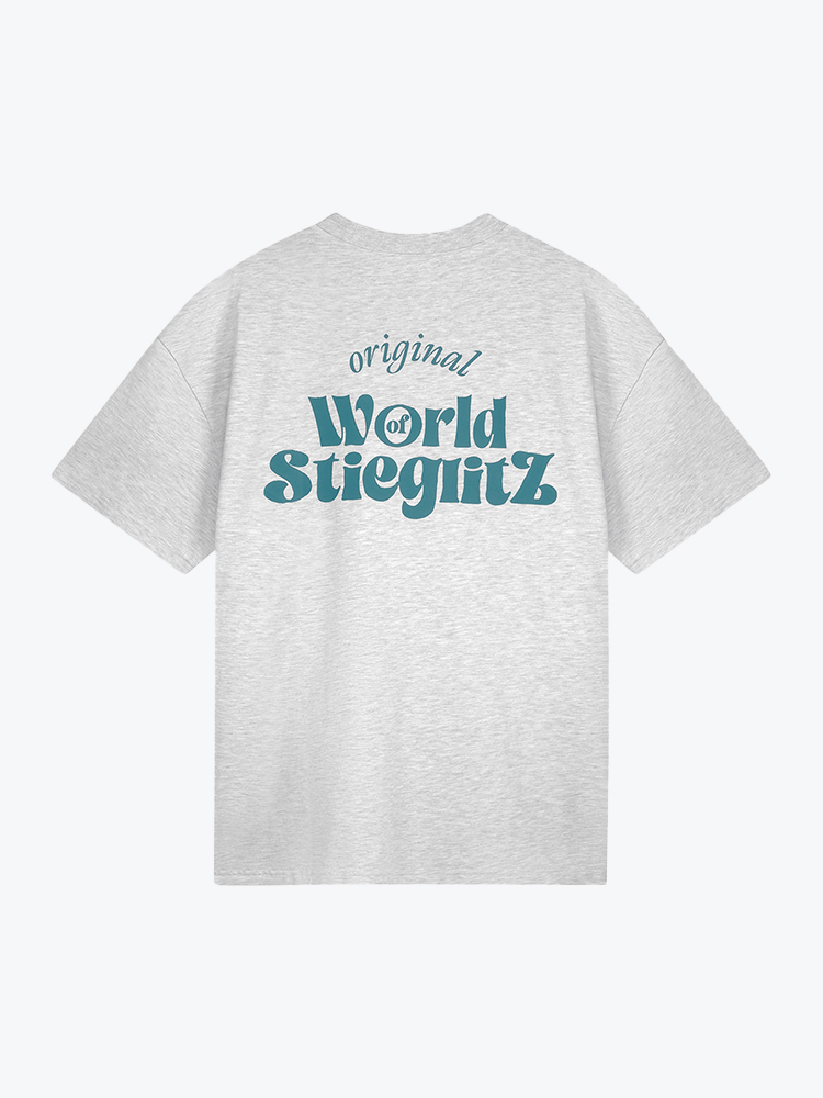 Stieglitz – Stieglitz - World of Stieg Oversized T-shirt Melange grey - T-Shirts - Dames – Grijs – T-Shirts
