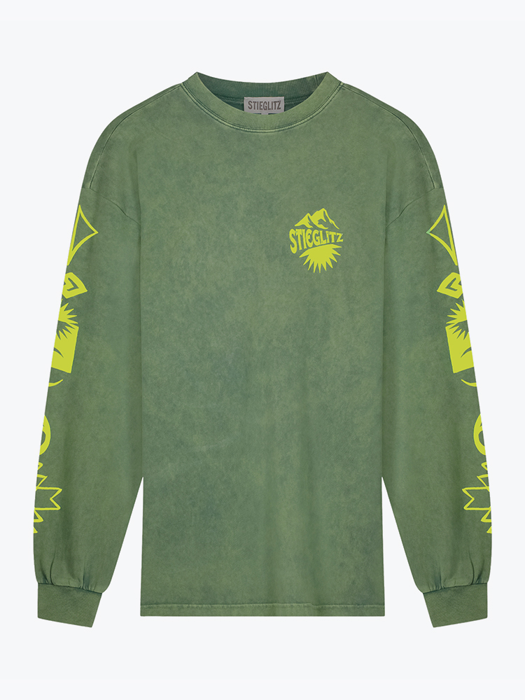 Stieglitz – Stieglitz - Benjamin Skate Longsleeve Green - T-Shirts - Dames – Groen – T-Shirts