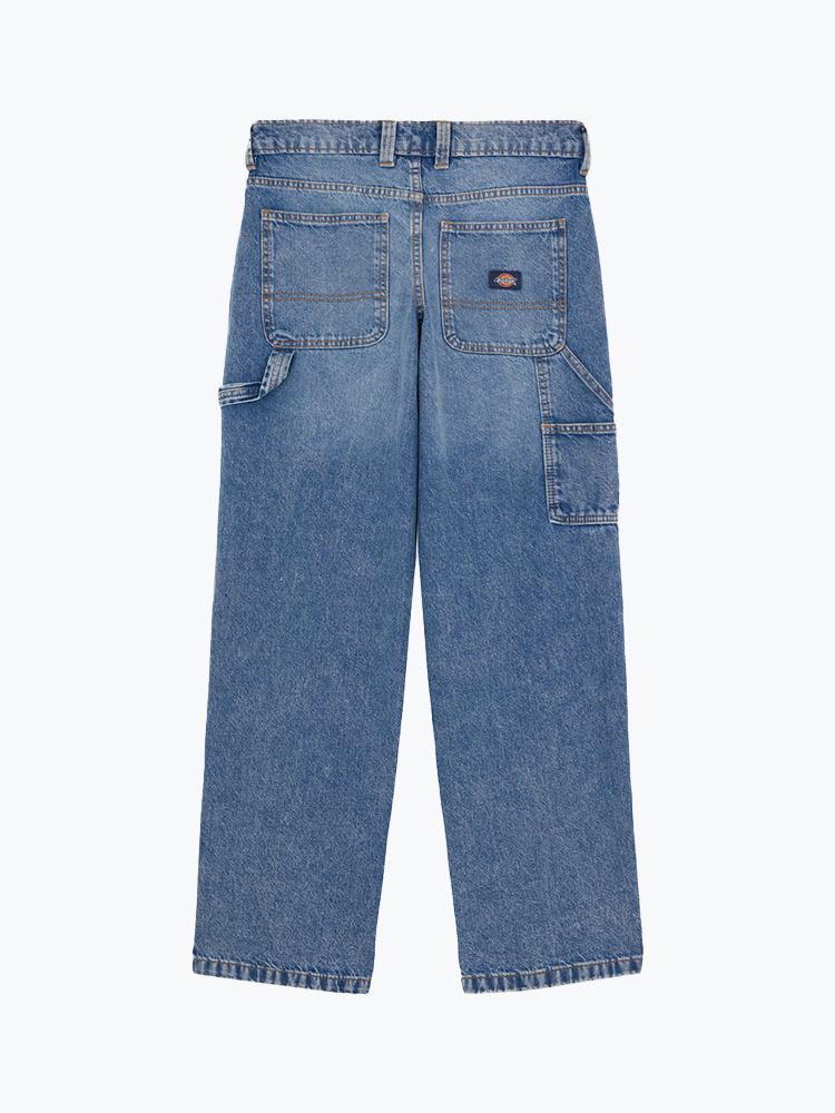 Dickies – Dickies - Stevensville Carpenter W  Rinsed Fade - Broeken - Dames – Blauw – Broeken