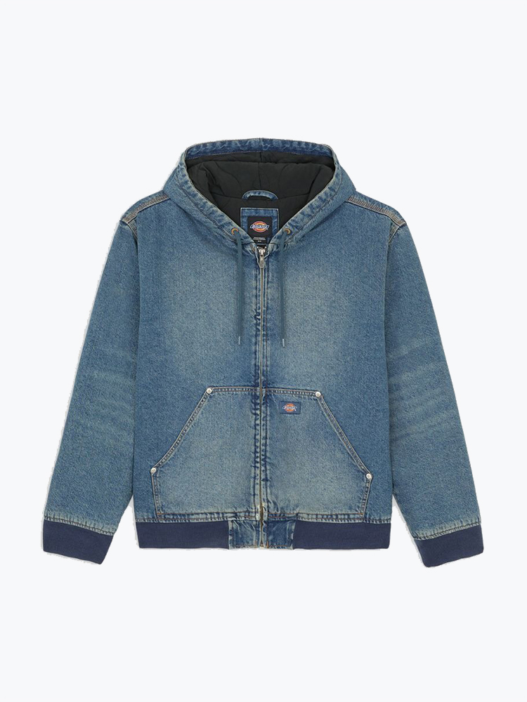 Dickies – Dickies - Hilham Hooded Jacket Khaki Tntd Blue - Jassen - Heren – Blauw – Jassen