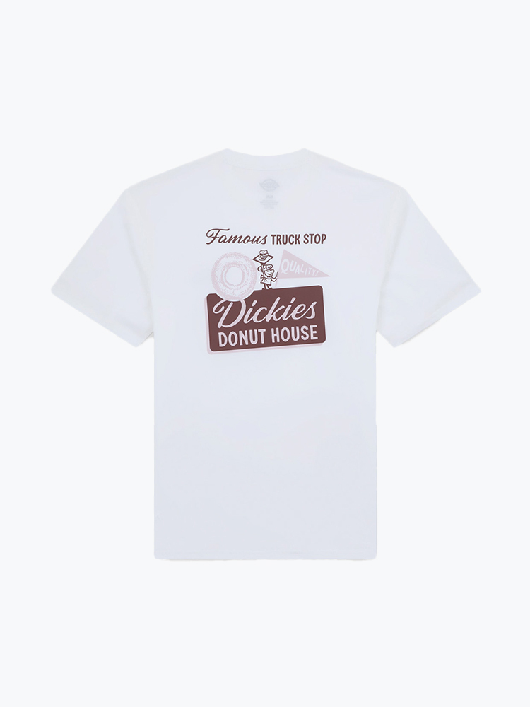 Dickies – Dickies - Donut House Tee White - T-Shirts - Heren – Wit – T-Shirts