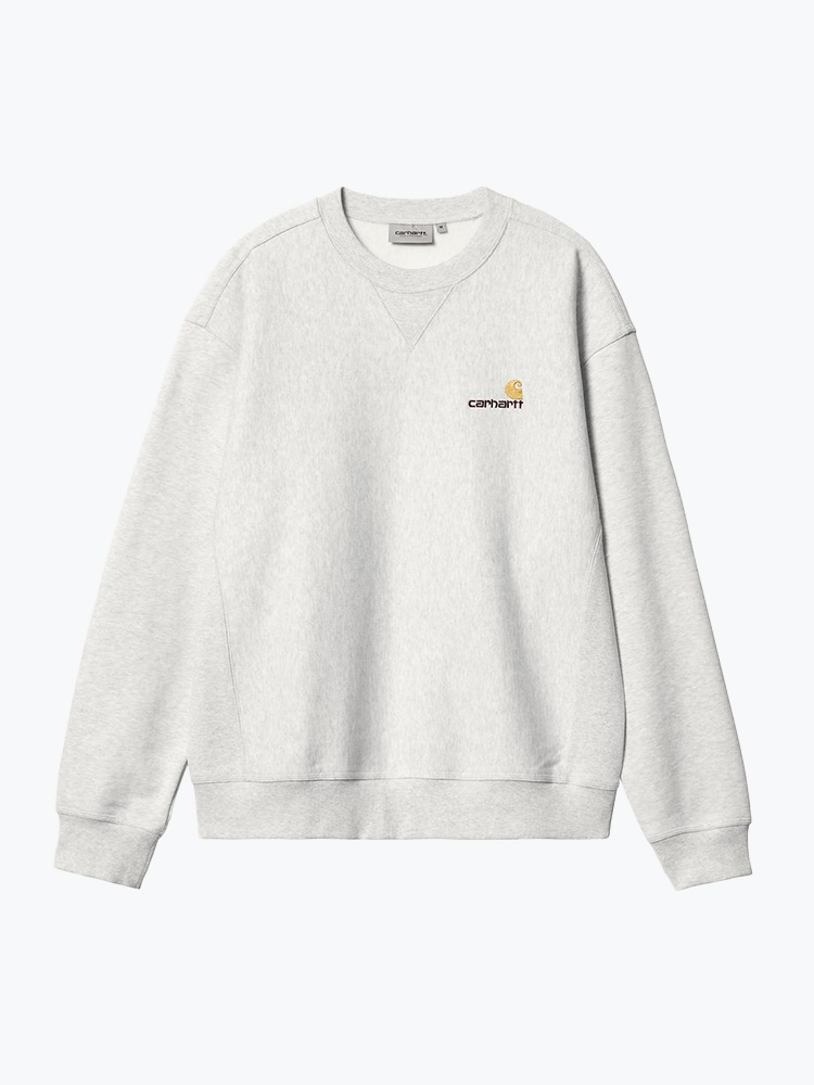 Carhartt WIP – Carhartt WIP - American Script Sweat Grijs - Truien - Heren – Grijs – Truien