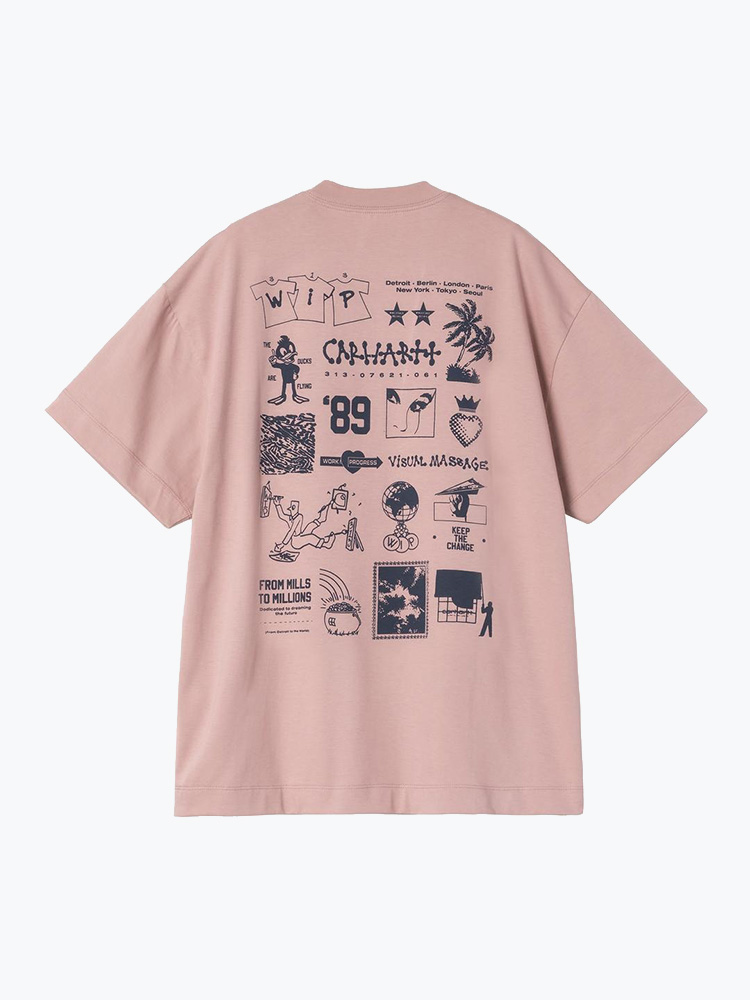 Carhartt WIP – Carhartt WIP - W' S/S Modal T-Shirt Roze - T-Shirts - Dames – Roze – T-Shirts